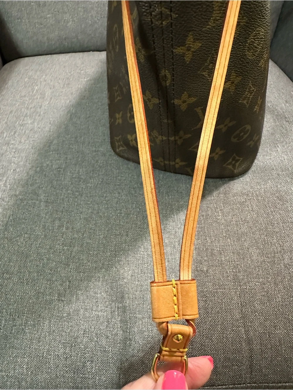 Louis Vuitton Monogram Neverfull Tote in Brown and Tan